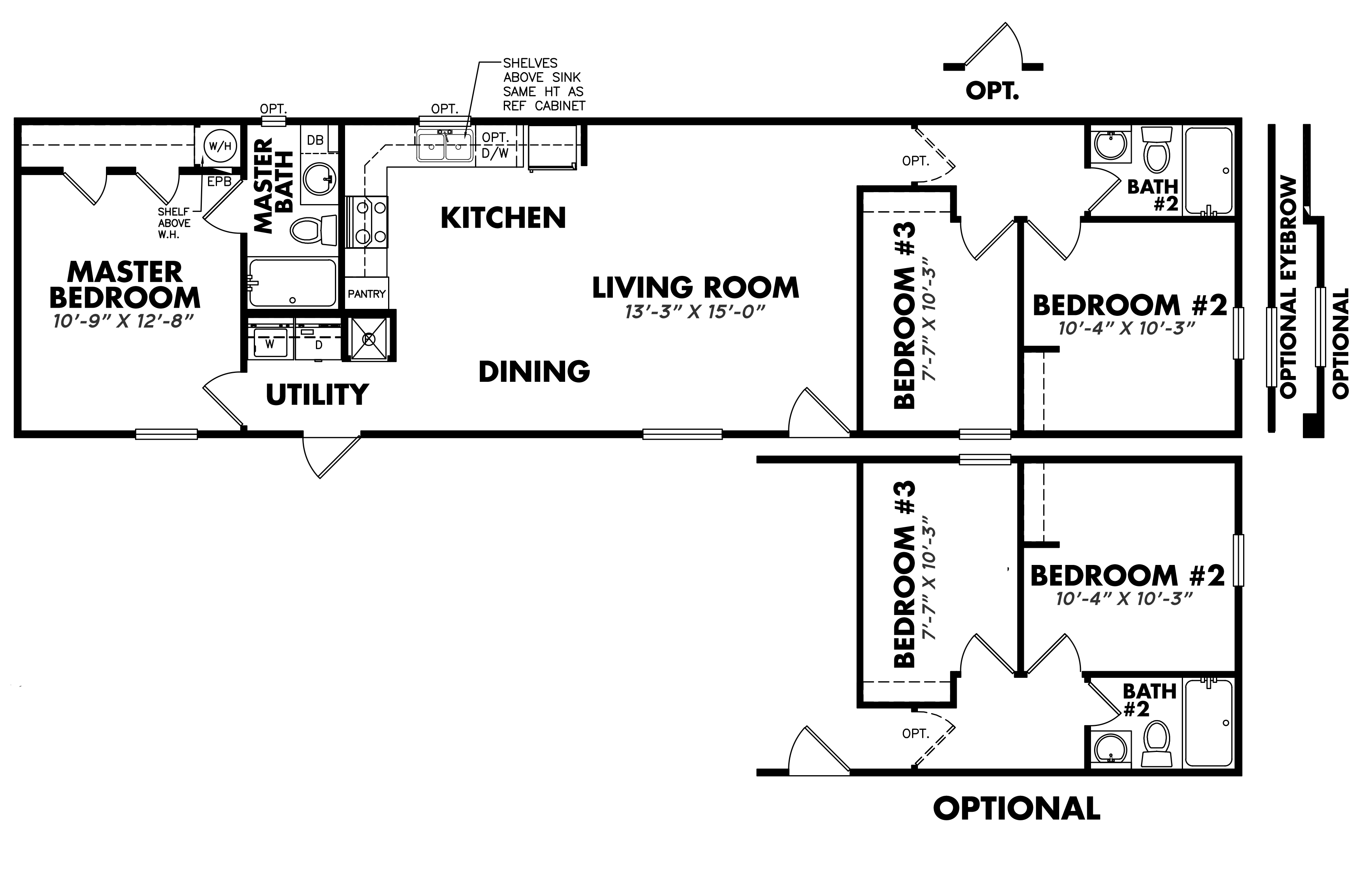 S-1664-32C Home Floorplan