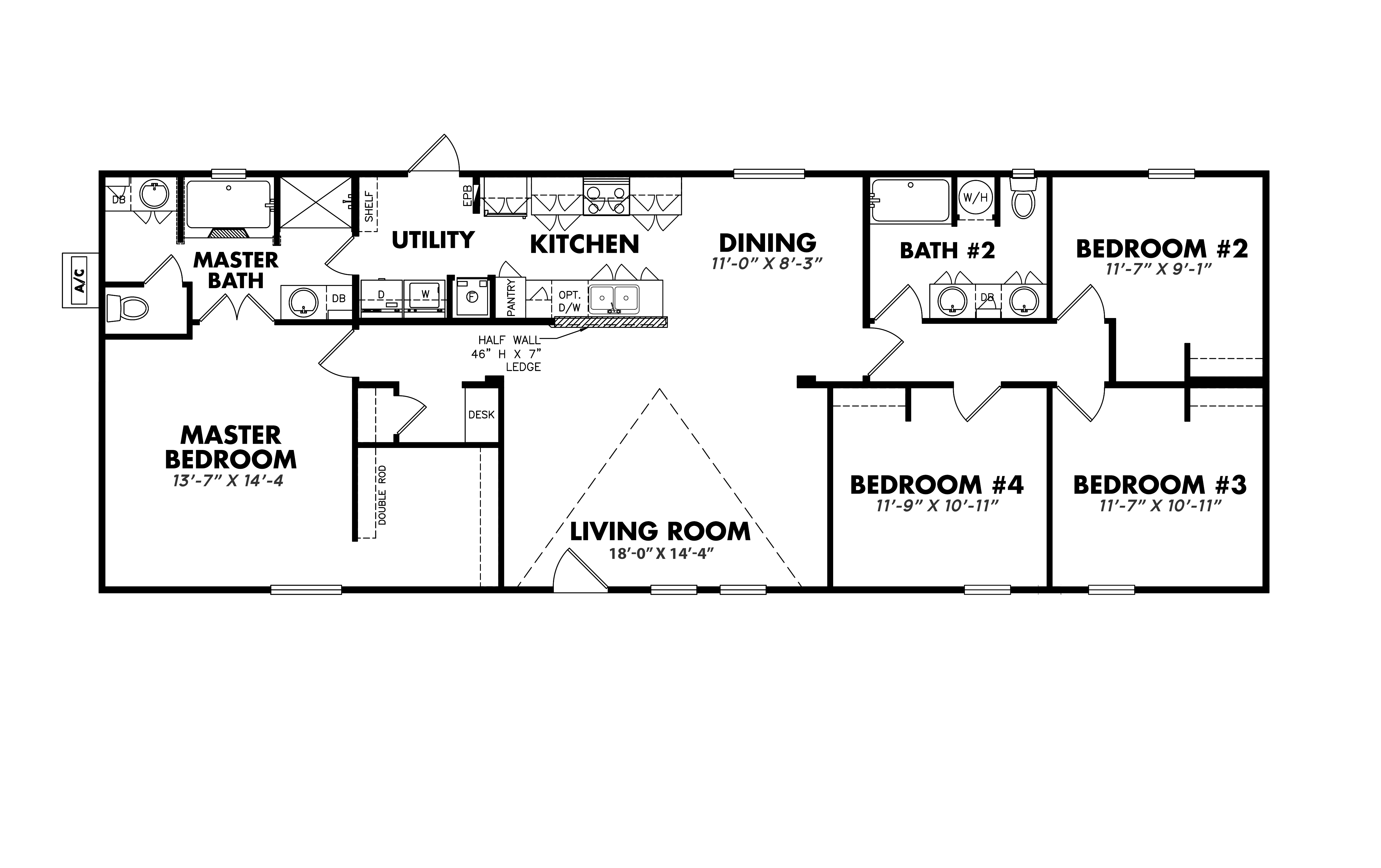 S-2468-42A Home Floorplan